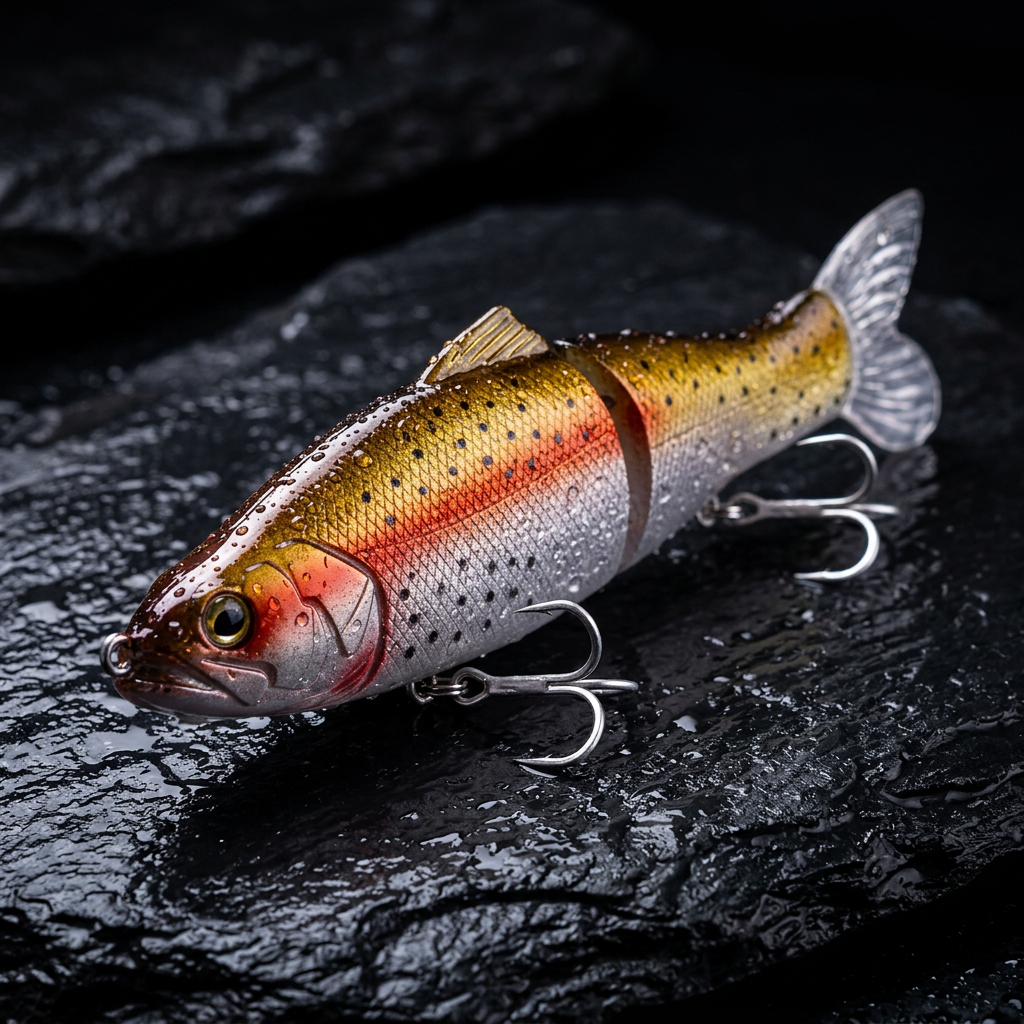 The Phantom — Jointed Glide Bait with Live Rubber Tail
