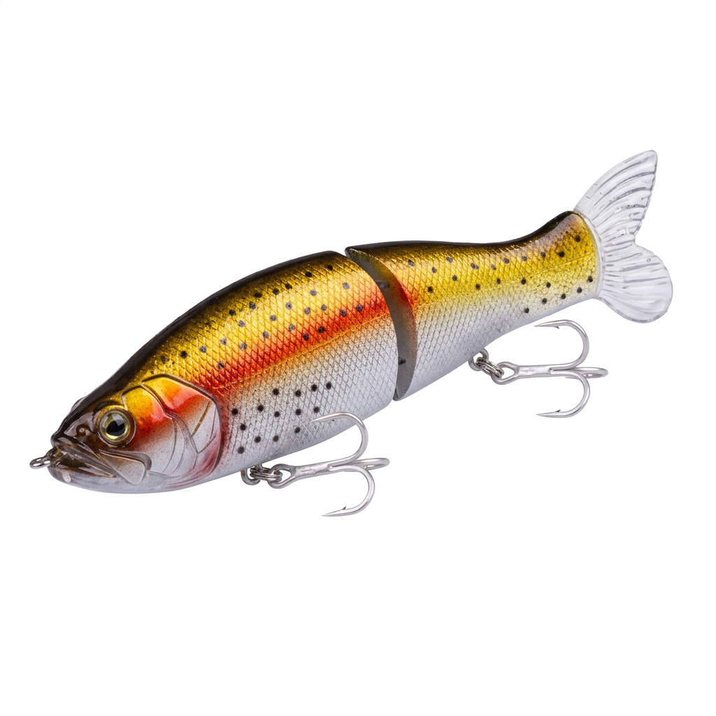 The Phantom — Jointed Glide Bait with Live Rubber Tail