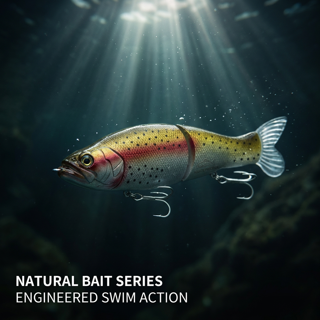 The Phantom — Jointed Glide Bait with Live Rubber Tail