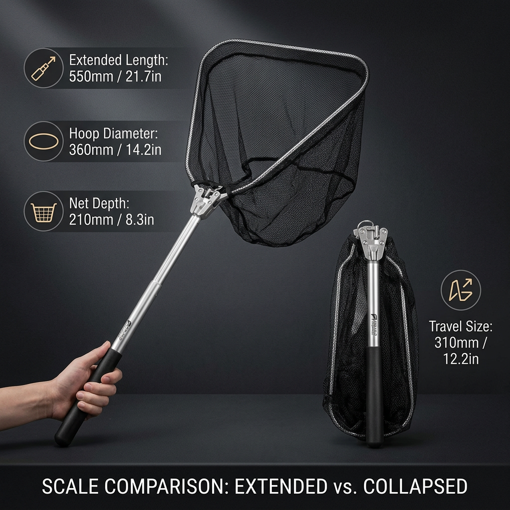 The Release — Collapsible Rubber Mesh Landing Net
